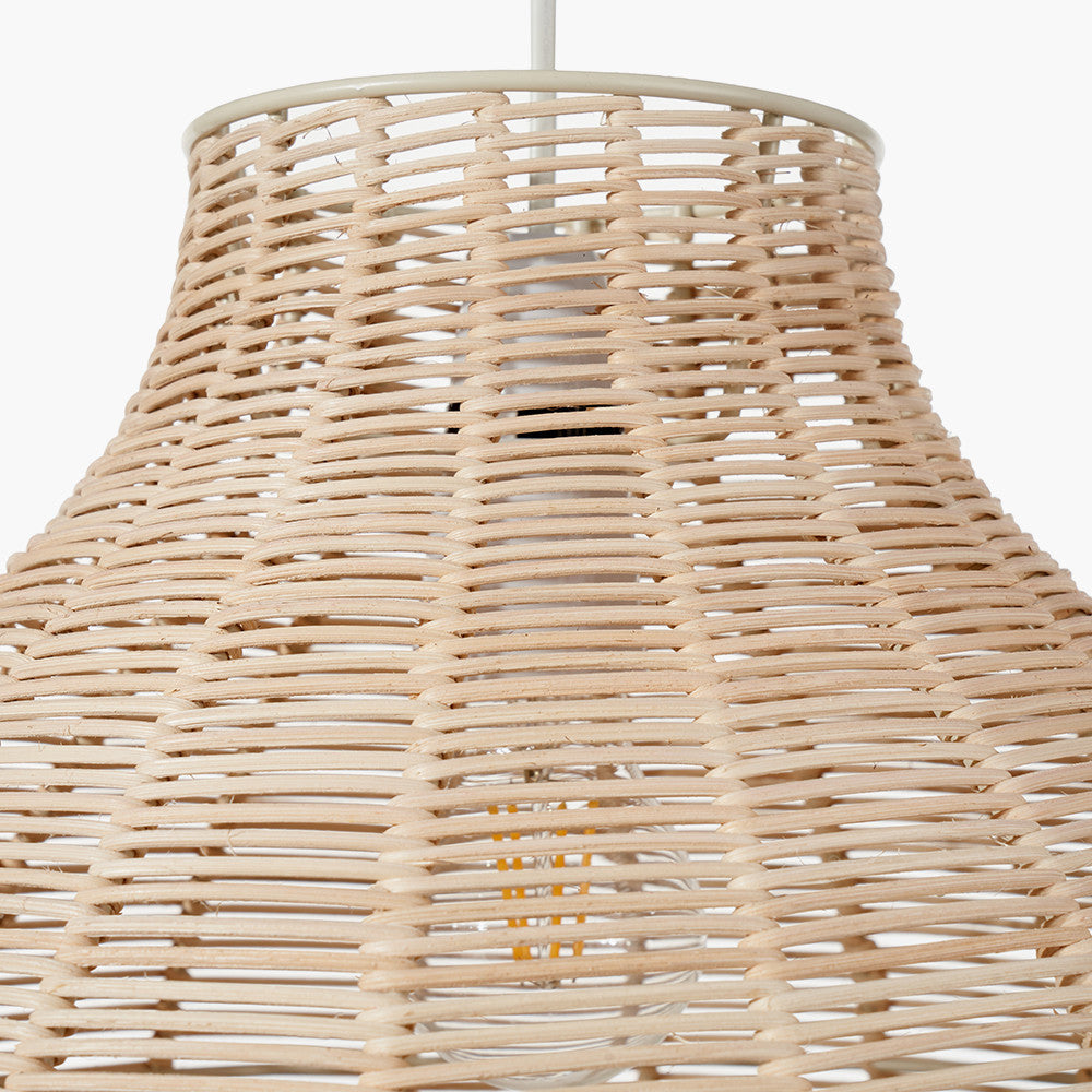 Caswell Natural Rattan Cloche Pendant Light